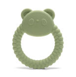 Hochet de dentition en silicone Panda Vert