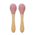 Lot de 2 cuillères en silicones manche bambou ROSE  LORELLI - 2