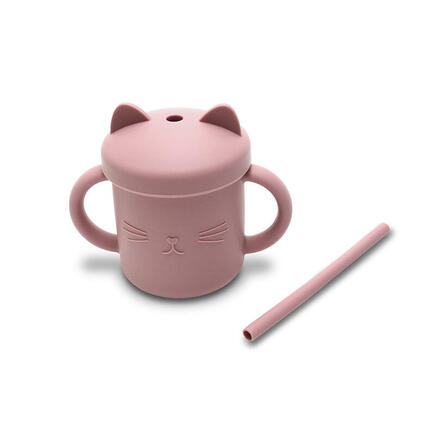 Tasse en silicone avec poignet et paille ROSE LORELLI - 3