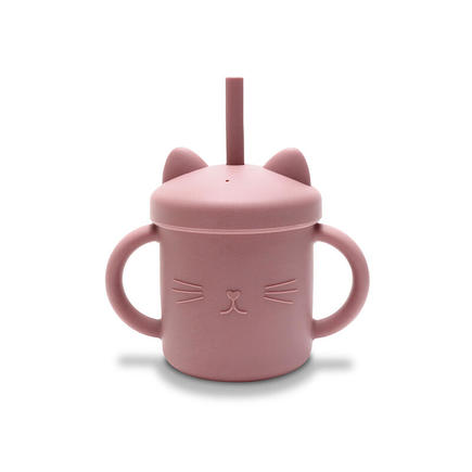 Tasse en silicone avec poignet et paille ROSE LORELLI - 2