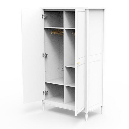 Armoire 2 portes LAFAYETTE Neige THEO - 7