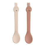 Lot de 2 cuillères silicone Mrs. Rabbit - rose