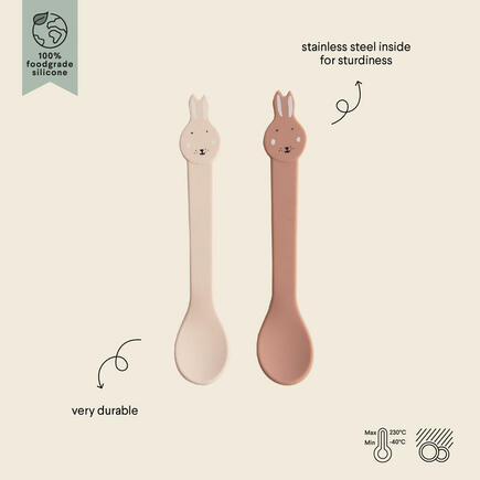 Lot de 2 cuillères silicone Mrs. Rabbit - rose TRIXIE - 2