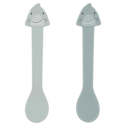 Lot de 2 cuillères silicone Mr. Shark - bleu TRIXIE