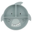 Assiette avec ventouse en silicone et compartiments Mr. Shark - Bleu TRIXIE