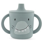 Tasse d'apprentissage en silicone Mr. Shark - Bleu