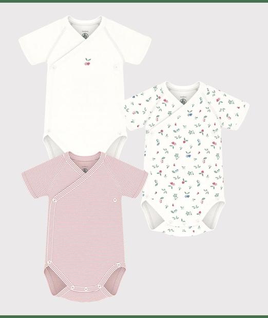 Lot de 3 bodies de manches courtes 12m PETIT BATEAU