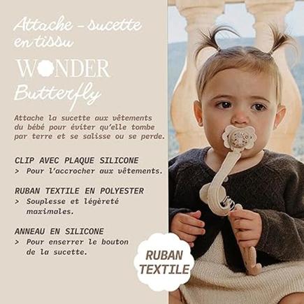 Attache sucette ruban Wonderland Bleu SUAVINEX - 3